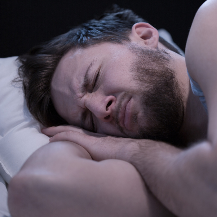 Man having bad dreams